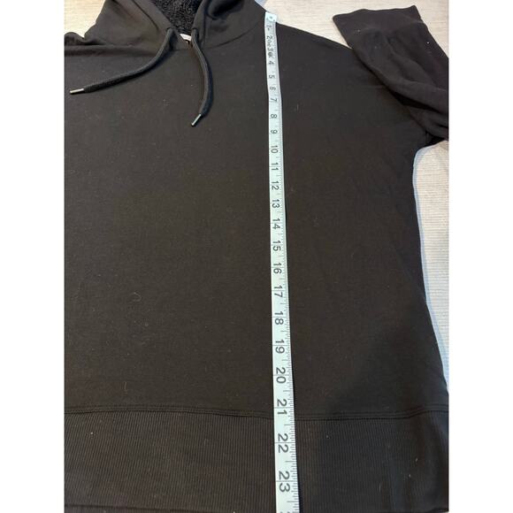 Ladies Large Victoria Secret Lightweight Black Hoodie Faux Fur Hood - Picture 7 of 9